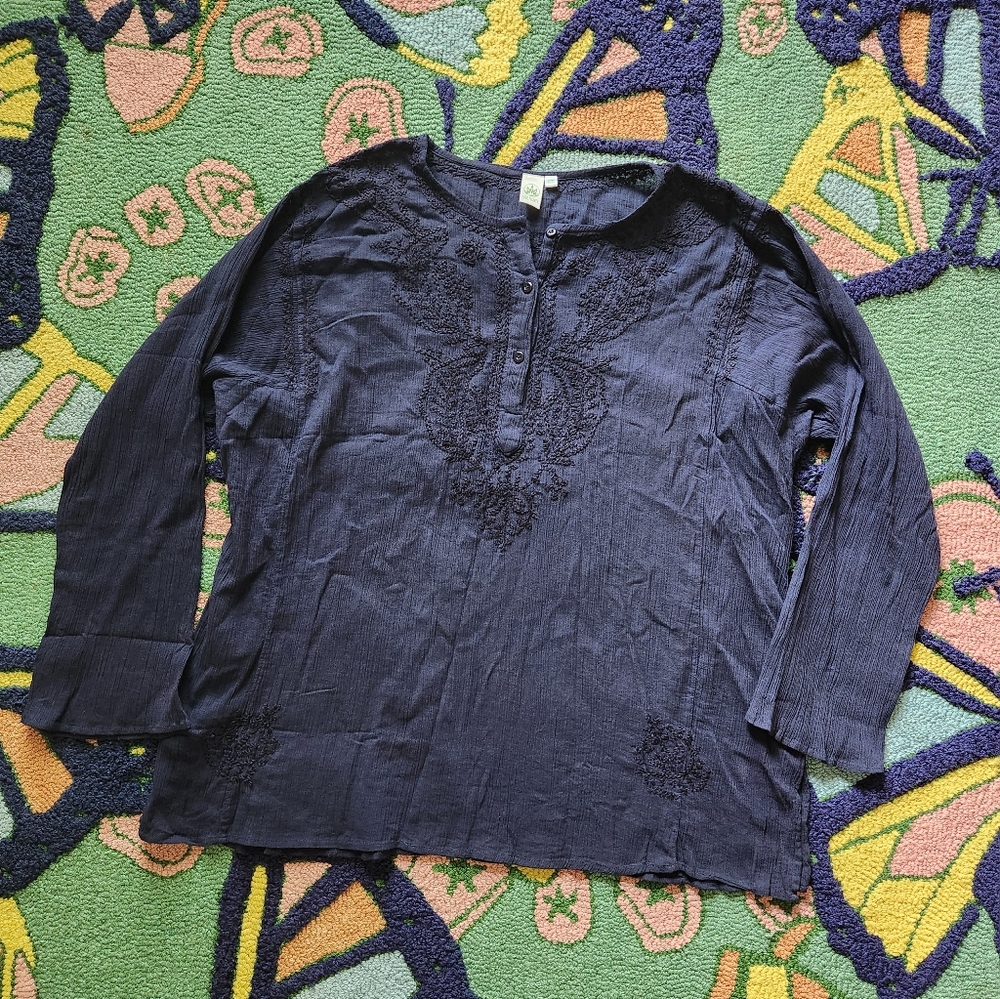Soul Flower OS gauze top, NWOT